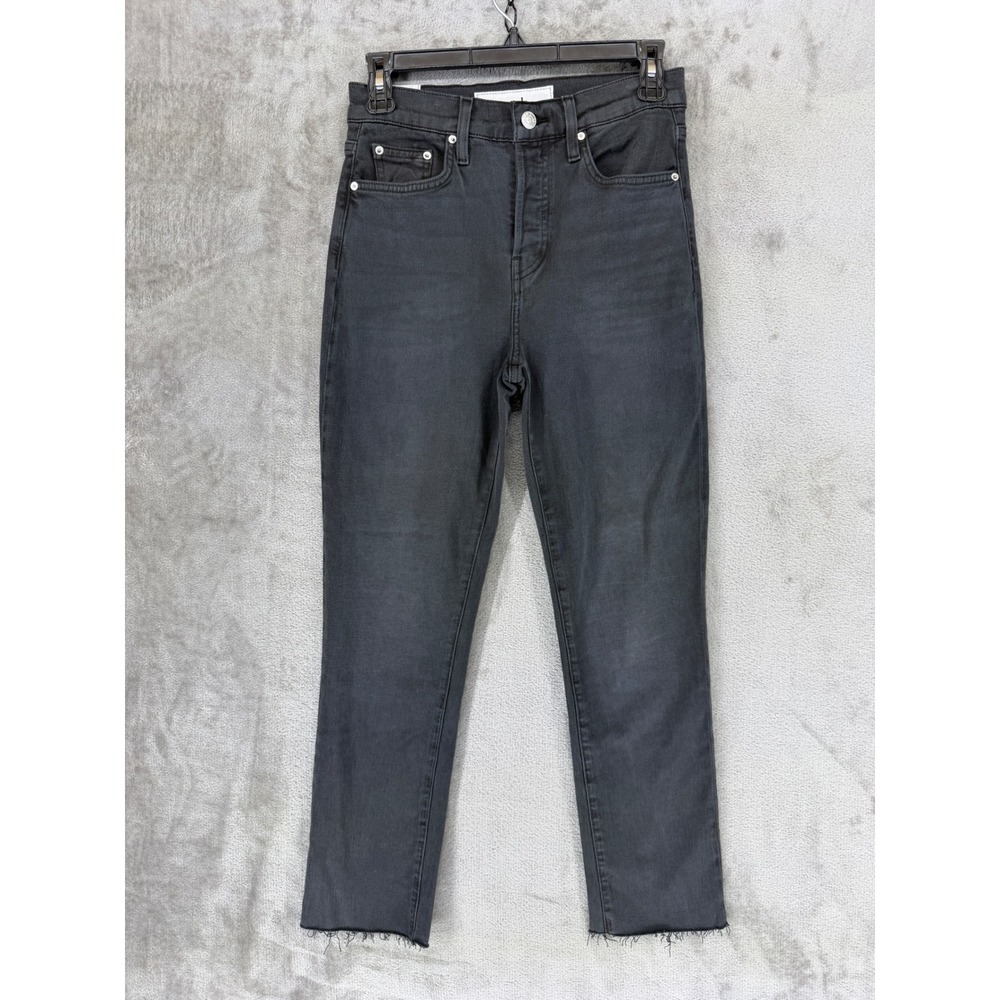 Frank & Eileen Cork High Rise Cropped‎ Jeans Worn Black D601 Size 25